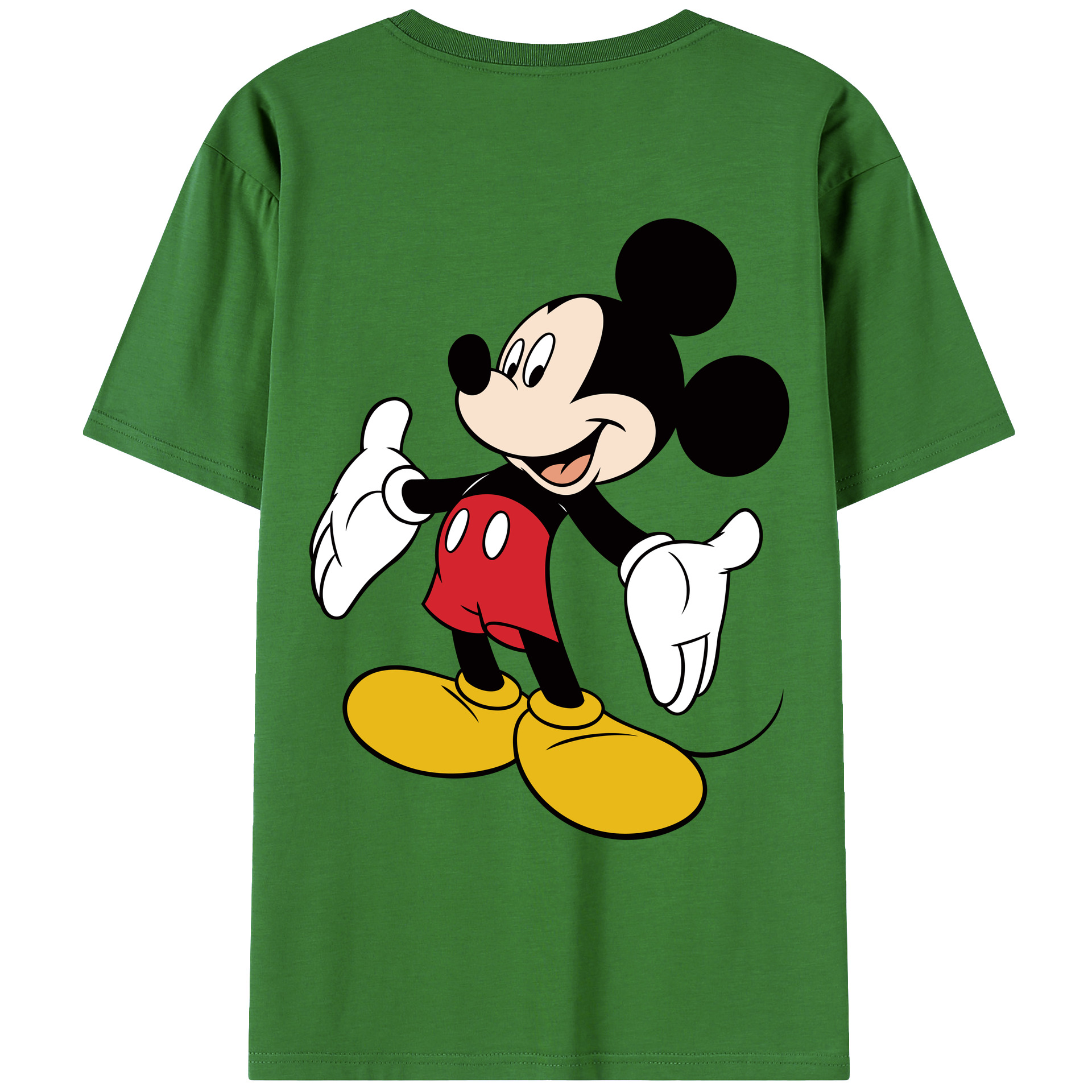 ミッキーマウス Mickey Mouse レディース半袖Tシャツ(バックプリント)